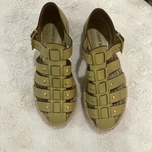 Tory Burch pistachio Espadrilles fisherman sandal with platform Sole